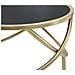 Portavaso Ring Tondo Con Anelli In Ferro Oro E Piano Vetro Nero 40x80 Cm - Foto miniatura 5