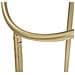 Portavaso Ring Tondo Con Anelli In Ferro Oro E Piano Vetro Nero 40x80 Cm - Foto miniatura 7
