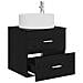 Mobile Lavabo da Parete Rovere Nero 49,5 x 44,5 x 65,5 cm - Foto miniatura 2
