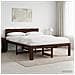 Letto matrimoniale con testiera ROSTOCK Marrone Scuro - Foto miniatura 10