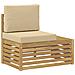 7 pz Set di divani da esterno Poliestere Bianco e Beige - Foto miniatura 8