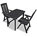 Set Bistrò Per Esterni 3 Pz 101x68x72 Cm Antracite - Foto miniatura 1