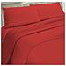 Set Completo Lenzuola 100% Microfibra - Una Piazza E Mezza, Lenzuolo Sopra 180 X 290 Cm, Lenzuolo Sotto 110/120 X 190/200 X 25 Cm, 1 Federa 52 X 82 Cm - Rosso - Foto miniatura 1