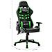 Sedia da Gaming Nera e Verde in Similpelle - Foto miniatura 7