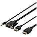 Cavo Vga A Hdmi E Audio, 2 M, Fhd, Alimentato Tramite Usb, Nero - Foto miniatura 1