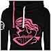 Hoodie Lady Angler M Nero / rosa - Foto miniatura 2