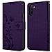 Cadorabo Custodia Compatibile Con Samsung Galaxy Note 10 In Lilla Scuro Fiore - Coperchio Protettivo In Design Floreale Con Chiusura Magnetica, Funzione Stand E Slot Per Carte - Foto miniatura 8