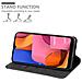 Custodia Compatibile Con Samsung Galaxy A20s In Nero Marrone - Coperchio Protettiva Con Chiusura Magnetica, Funzione Stand E Tasca Per Le Carte - Foto miniatura 3