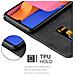 Custodia Compatibile Con Samsung Galaxy A20s In Nero Marrone - Coperchio Protettiva Con Chiusura Magnetica, Funzione Stand E Tasca Per Le Carte - Foto miniatura 5