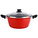Grana Set Di Pentole Per Induzione Da 5 Pezzi, Antiaderenti Senza Pfoa, Rosso Rosso - Foto miniatura 4