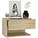 Comodini a Muro 2 pz Rovere Sonoma in Legno Multistrato - Foto miniatura 4
