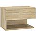 Comodini a Muro 2 pz Rovere Sonoma in Legno Multistrato - Foto miniatura 5