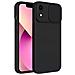 Custodia Tpu Silicone Slide Cover Case Per Apple Iphone Xr Black - Foto miniatura 1