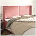 Testiera Ad Orecchio Rosa 203x16x118/128 Cm In Velluto - Foto miniatura 1