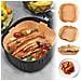 Carta Usa E Getta Air Fryer Con Manico Per Friggitrici 100 Pz Nature 20 Cm - Foto miniatura 6