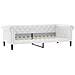 Divano Letto Con Materasso Bianco 90x200 Cm In Similpelle - Foto miniatura 6