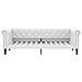 Divano Letto Con Materasso Bianco 90x200 Cm In Similpelle - Foto miniatura 8