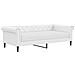 Divano Letto Con Materasso Bianco 90x200 Cm In Similpelle - Foto miniatura 1