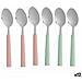 Set Di Cucchiai Dolce Verde Rosa Argentato Acciaio Inossidabile Plastica 15,7 Cm (12 Unità) - Foto miniatura 1