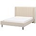 Letto Matrimoniale Bouclé Beige 140 X 200 Cm Villette - Foto miniatura 3