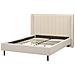 Letto Matrimoniale Bouclé Beige 140 X 200 Cm Villette - Foto miniatura 4