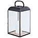 Lanterna Rettangolare In Acciaio E Vetro Con Base In Legno Modern Line - Media - Foto miniatura 1