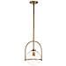Sospensione Industrial Nordica Somerset Acciaio Ottone Antico Vetro 1 Luce E27 - Foto miniatura 1