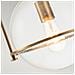 Sospensione Industrial Nordica Somerset Acciaio Ottone Antico Vetro 1 Luce E27 - Foto miniatura 4