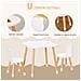 Set Tavolino con 2 Sedie per Bambini a Forma di Orsetto in Legno, Bianco - Foto miniatura 6