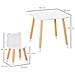 Set Tavolino con 2 Sedie per Bambini a Forma di Orsetto in Legno, Bianco - Foto miniatura 3