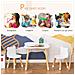 Set Tavolino con 2 Sedie per Bambini a Forma di Orsetto in Legno, Bianco - Foto miniatura 4