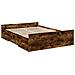 Giroletto Con Cassetti Rovere Fumo 135x190 Cm Legno Multistrato - Foto miniatura 3