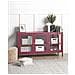 Credenza Espositiva In Vetro Newport Metallo 115 Cm Rosso Scuro - Foto miniatura 1