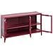 Credenza Espositiva In Vetro Newport Metallo 115 Cm Rosso Scuro - Foto miniatura 3