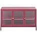 Credenza Espositiva In Vetro Newport Metallo 115 Cm Rosso Scuro - Foto miniatura 4