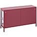 Credenza Espositiva In Vetro Newport Metallo 115 Cm Rosso Scuro - Foto miniatura 5
