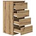 Credenza Rovere Artigianale 37,5x35x76 cm in Legno Multistrato - Foto miniatura 3