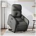 Poltrona Alzapersona Reclinabile Grigio Scuro In Tessuto - Foto miniatura 1