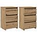 Comodini 2pz Rovere Artigianale 40x35x62,5 cm Legno Multistrato - Foto miniatura 1