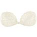 Reggiseno Invisibile Profondo A V In Pizzo E Silicone Beige B - Foto miniatura 1