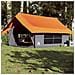 Tenda da Campeggio 5 Persone Grigio e Arancione Impermeabile - Foto miniatura 2