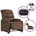 Poltrona Elettrica Reclinabile Marrone in Tessuto - Foto miniatura 6