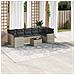 Set Divano da Giardino 8pz con Cuscini Grigio Chiaro Polyrattan - Foto miniatura 2