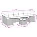 Set Divano da Giardino 8pz con Cuscini Grigio Chiaro Polyrattan - Foto miniatura 3