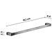 Portasalviette 60 Cm Da Muro In Ottone E Cromall Pi21-60 Serie Pirenei Satinato - Foto miniatura 2