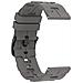 Cinturino In Silicone Universale Compatibile Con Samsung, Huawei E Garmin Grey 20 Mm - Foto miniatura 1