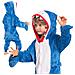 Pigiama Per Bambini Kigurumi Onesie Costume Squalo Blu 125-135 - Foto miniatura 1