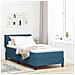 Letto Box Spring con Materasso Nero 100x200 cm in Velluto - Foto miniatura 2