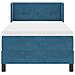 Letto Box Spring con Materasso Nero 100x200 cm in Velluto - Foto miniatura 6