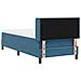 Letto Box Spring con Materasso Nero 100x200 cm in Velluto - Foto miniatura 8